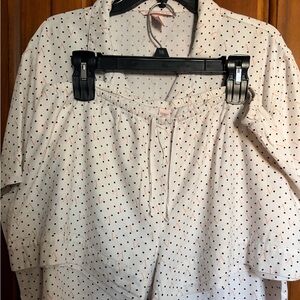 Victoria's Secret White and Black Polka Dot Pajama Set